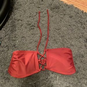 Super cute, cross tie bathing suit top.